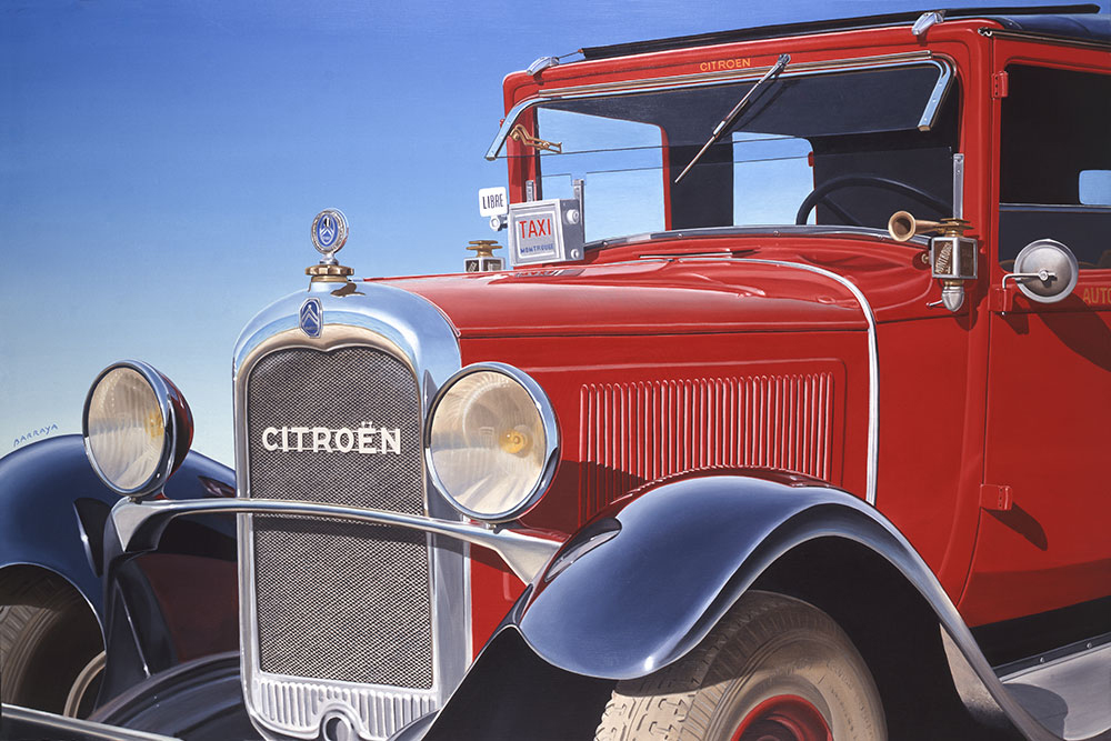 peinture de l'A-P de Taxi-Citroën