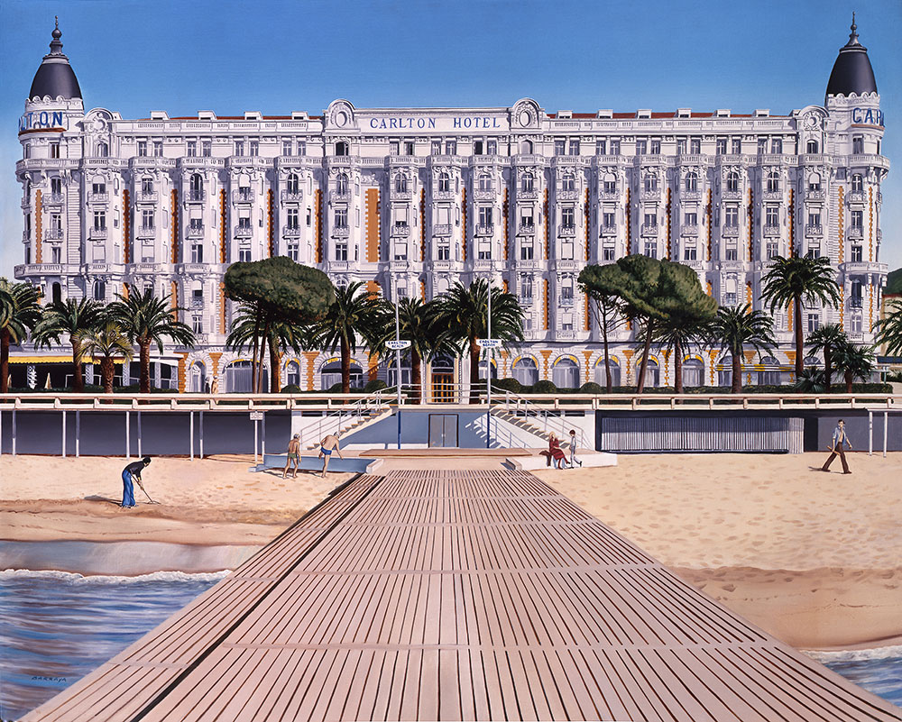 peinture du Carlton à Cannes