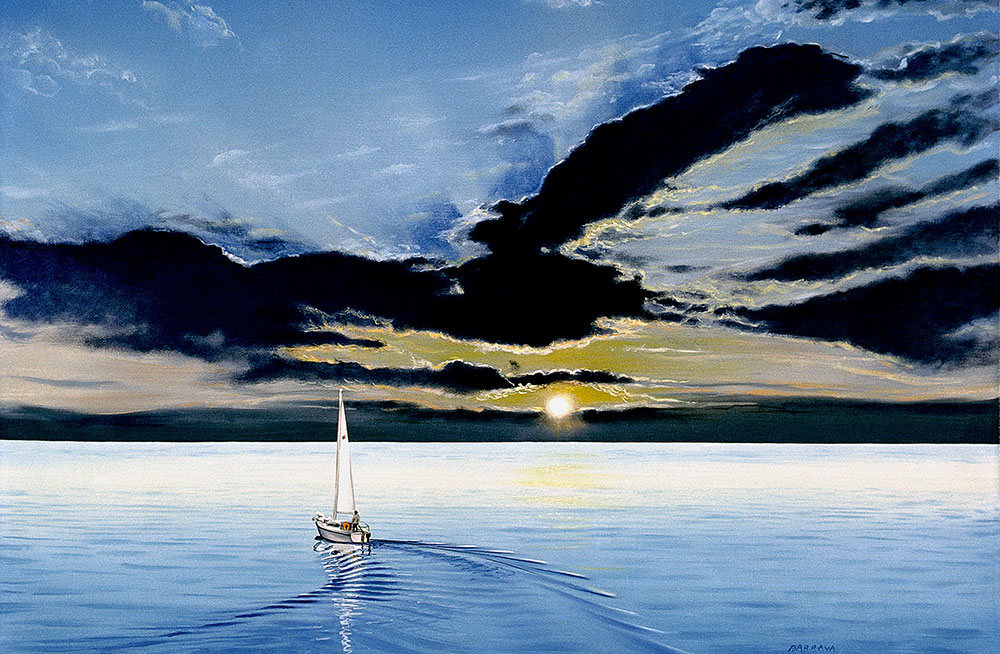 peinture de coucher de soleil